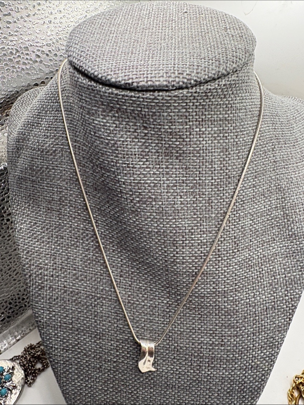Solid Sterling Necklace with Pendant